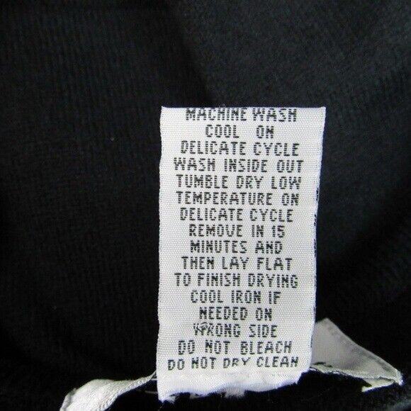 CD Petites Bling Sweater Y-Neck Pullover Floral Size XL Black - Picture 6 of 6